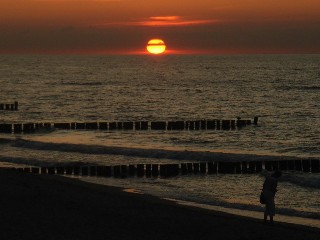 Ein Sonnenuntergang am Strand von Heiligendamm